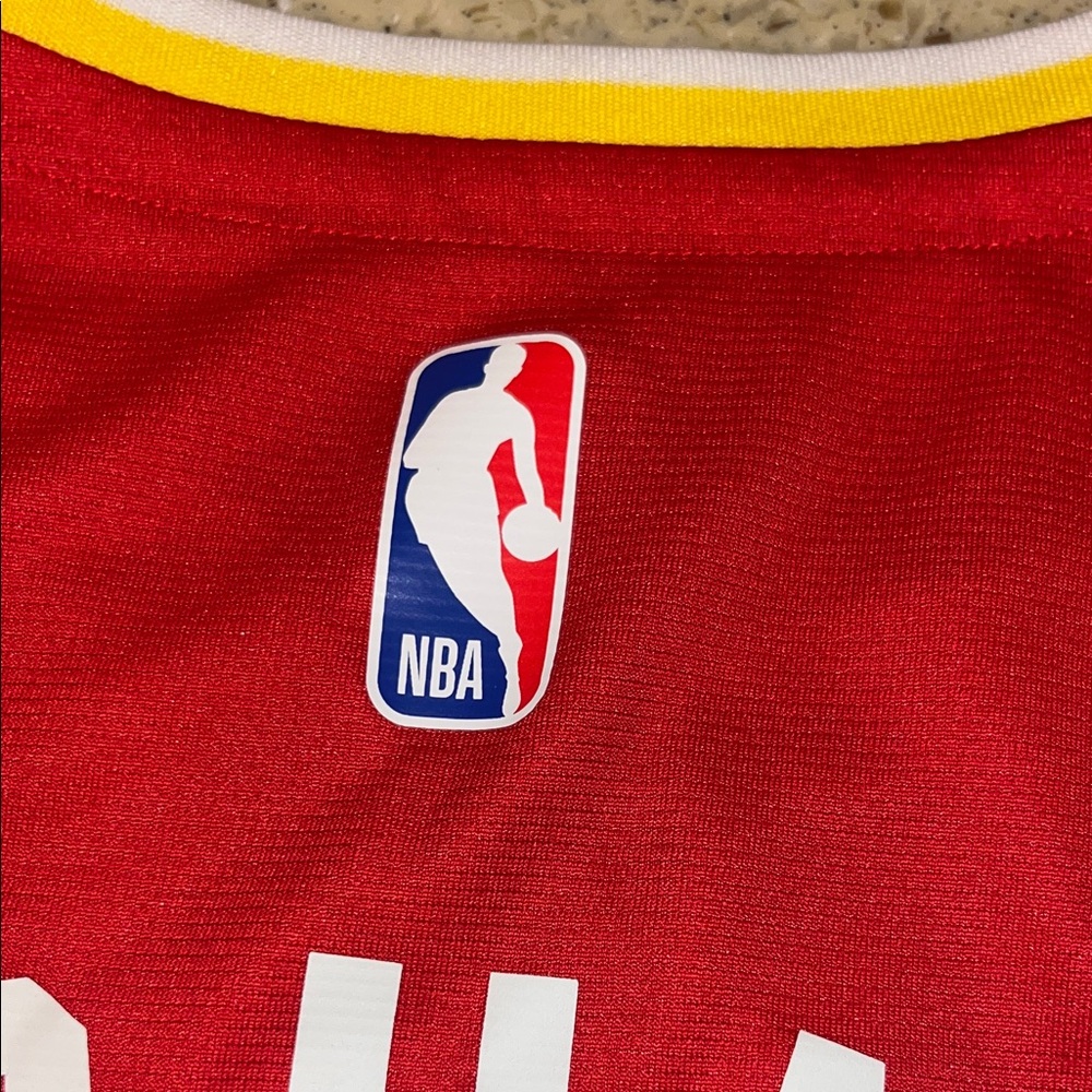 NBA Red and Yellow Atlanta Men's Shirt - Picture 3 of 7